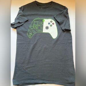 Ripple Junction Black T-Shirt with Neon Green Controller Design